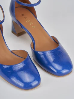 Décolleté tacco 5cm pelle blu