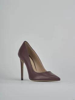 Décolleté tacco 10cm pelle bordo'