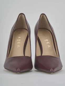 Décolleté tacco 10cm pelle bordo'