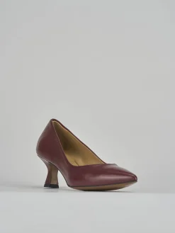 Décolleté tacco 5cm pelle bordo'