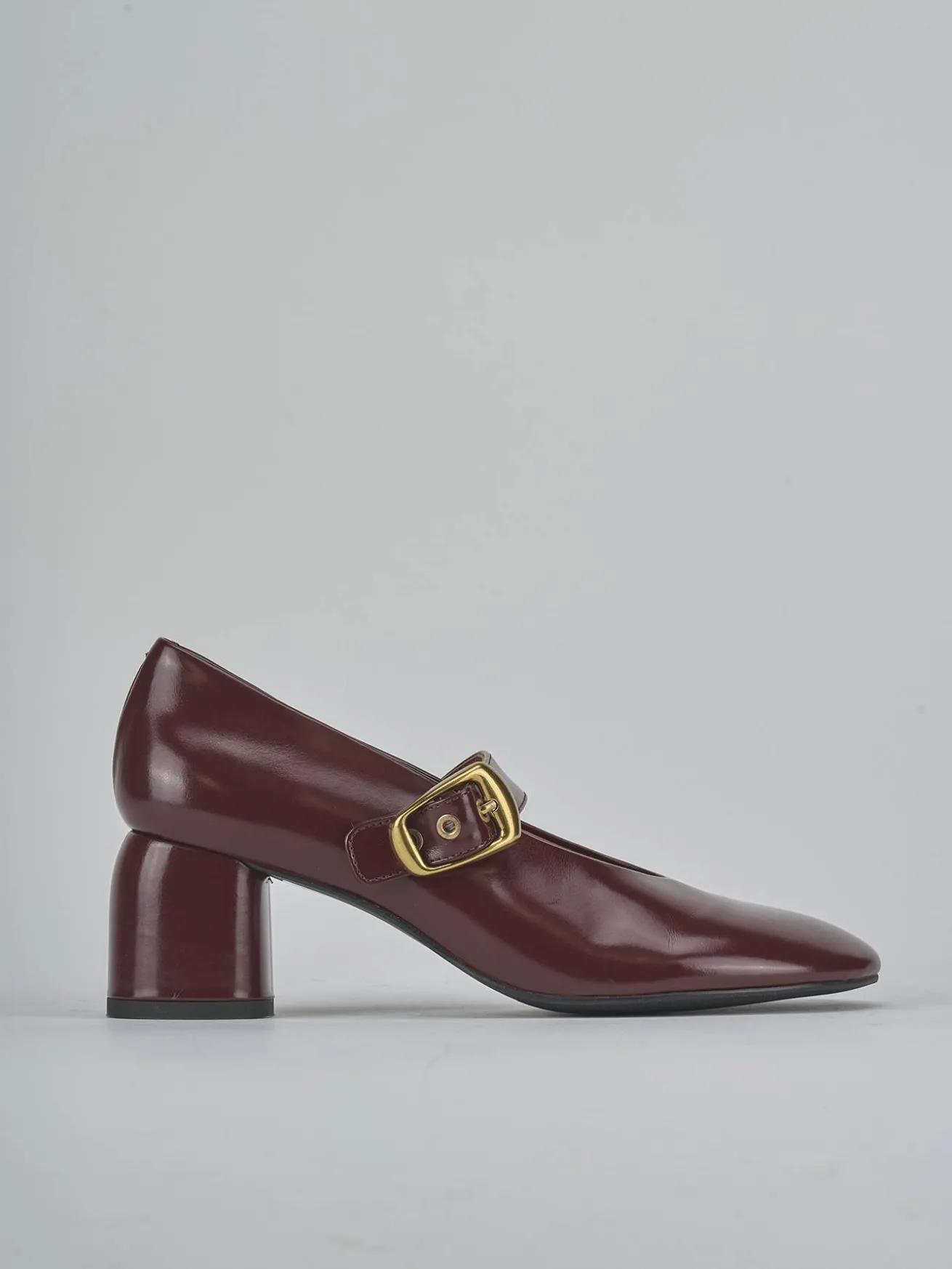 Décolleté tacco 6cm pelle bordo'