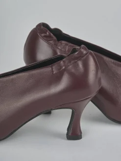 Décolleté tacco 7cm pelle bordo'