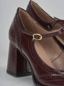 Décolleté tacco 8cm pelle bordo'