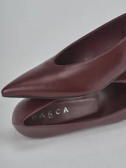 Décolleté tacco 5cm pelle bordo'