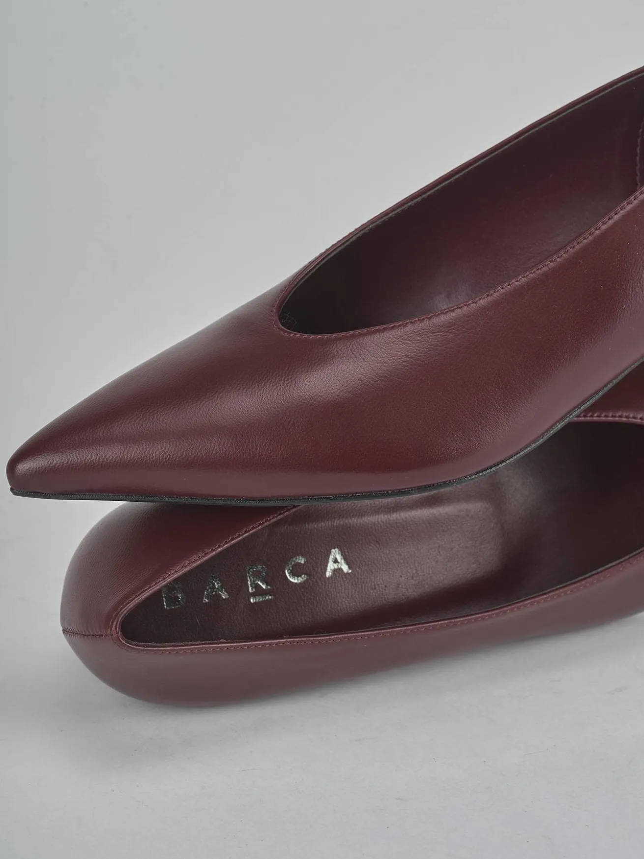 Décolleté tacco 5cm pelle bordo'