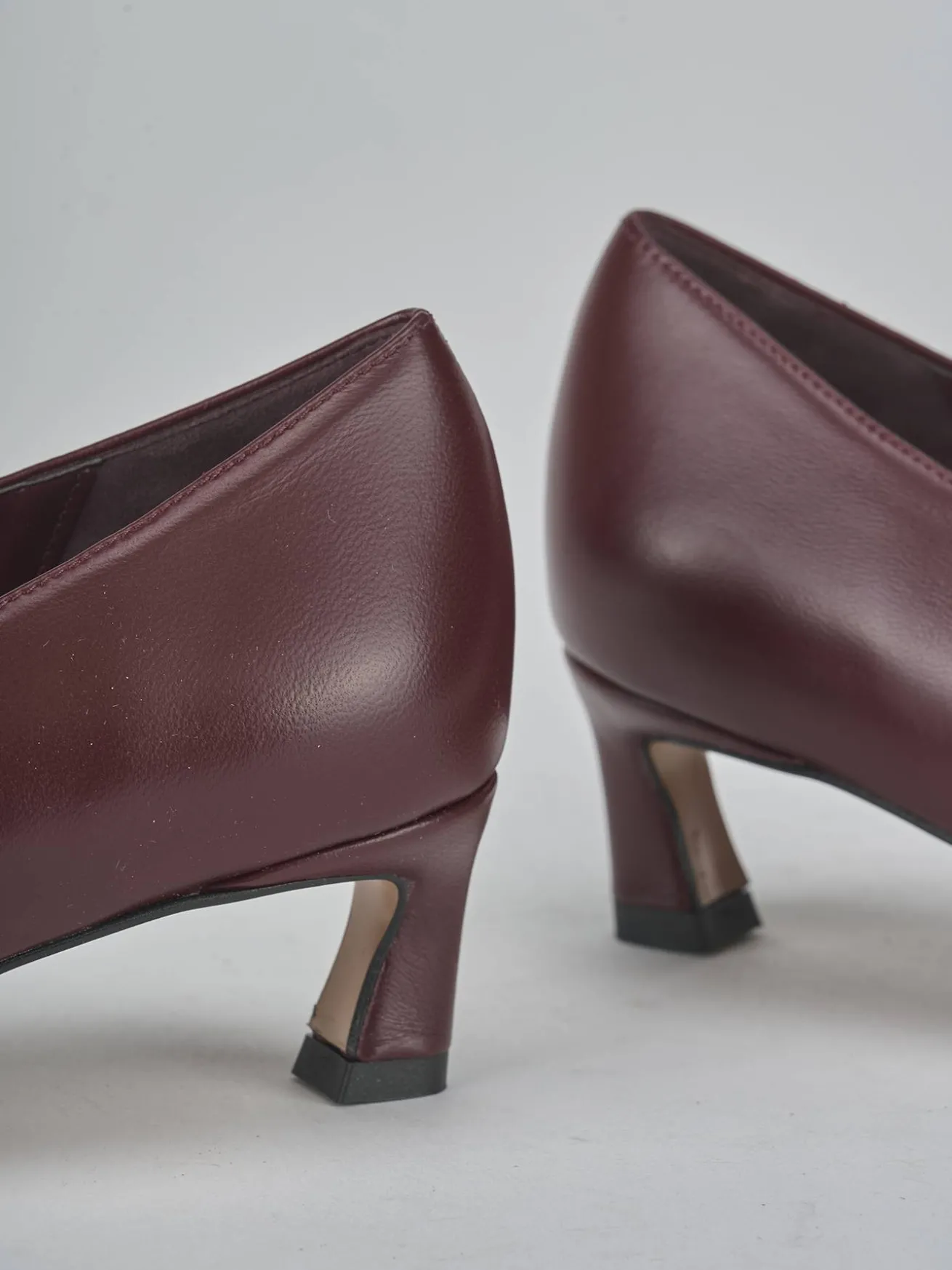 Décolleté tacco 5cm pelle bordo'