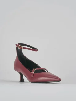 Décolleté tacco 3cm pelle bordo'