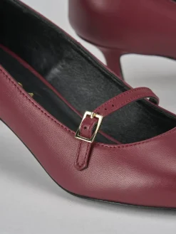 Décolleté tacco 3cm pelle bordo'