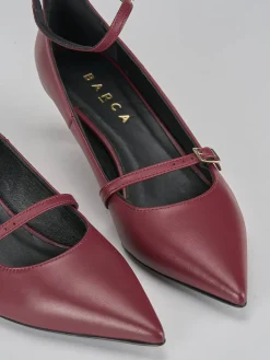 Décolleté tacco 3cm pelle bordo'