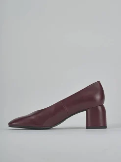 Décolleté tacco 6cm pelle bordo'