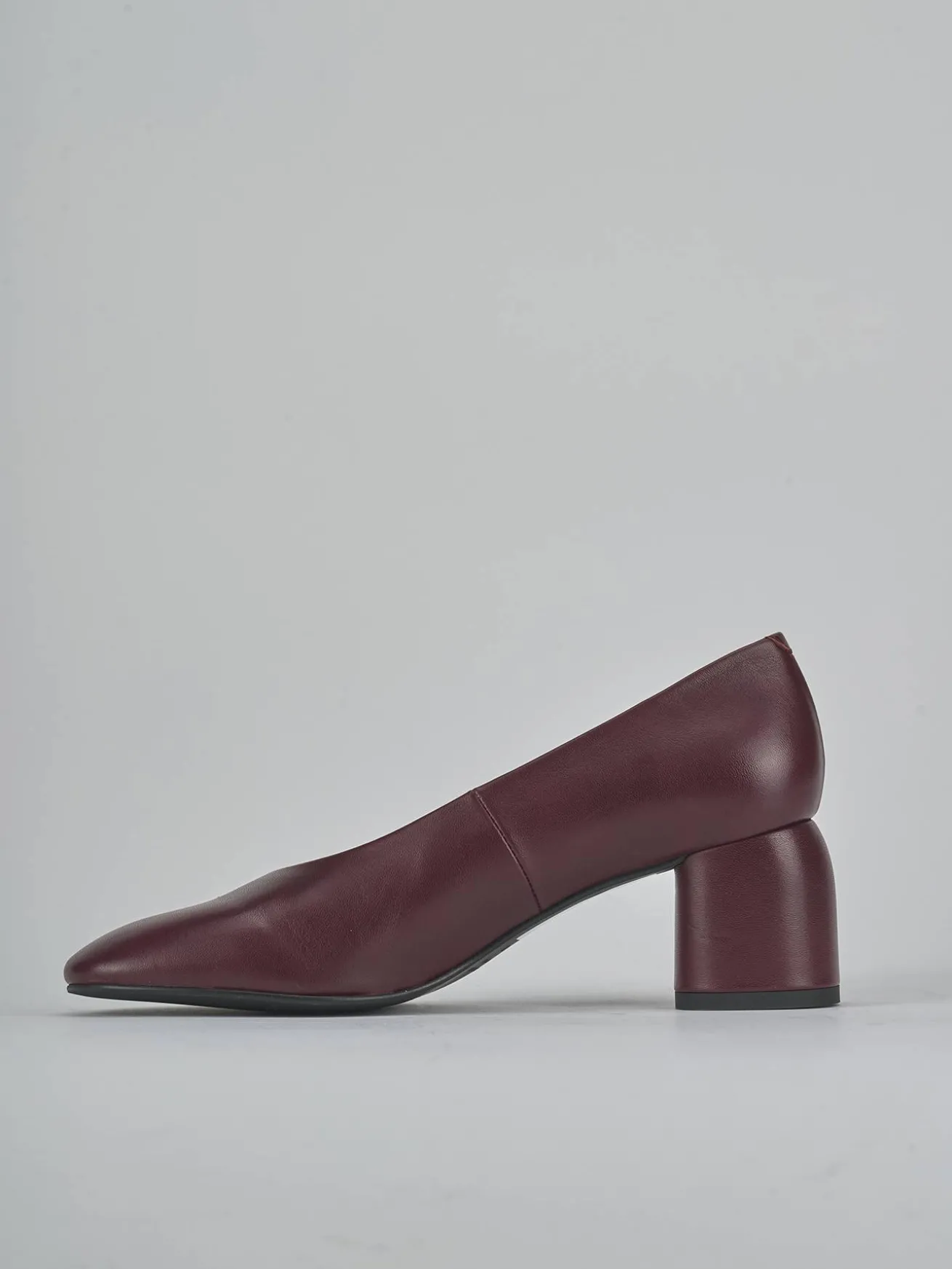 Décolleté tacco 6cm pelle bordo'