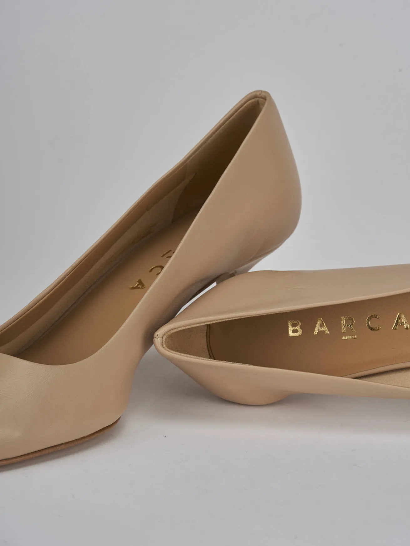 Décolleté tacco 5cm pelle marrone