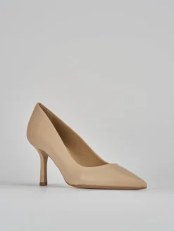 Décolleté tacco 7cm pelle marrone