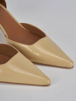 Décolleté tacco 6cm pelle marrone