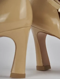 Décolleté tacco 6cm pelle marrone