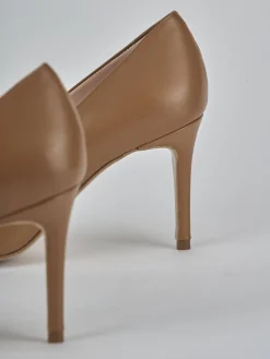 Décolleté tacco 7cm pelle marrone