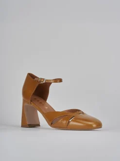 Décolleté tacco 7cm pelle marrone