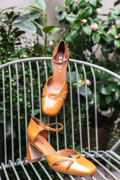 Décolleté tacco 7cm pelle marrone