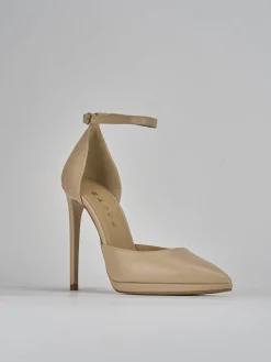 Décolleté tacco 11cm pelle marrone