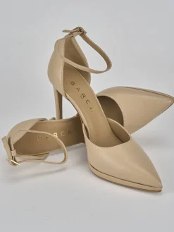 Décolleté tacco 11cm pelle marrone