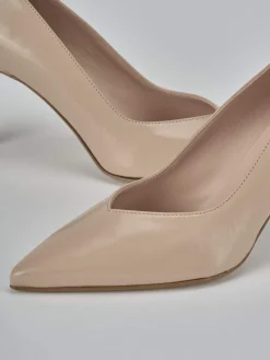 Décolleté tacco 7cm pelle marrone