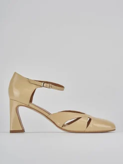 Décolleté tacco 7cm pelle marrone