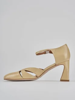 Décolleté tacco 7cm pelle marrone