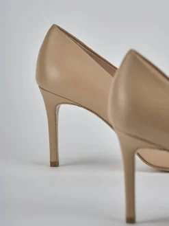 Décolleté tacco 7cm pelle marrone