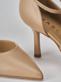 Décolleté tacco 7cm pelle marrone