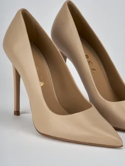 Décolleté tacco 10cm pelle marrone