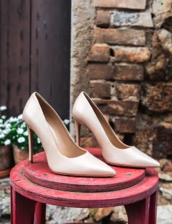 Décolleté tacco 10cm pelle marrone