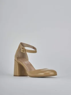 Décolleté tacco 7cm pelle marrone