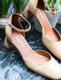 Décolleté tacco 5cm pelle marrone