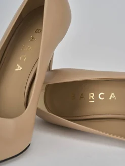 Décolleté tacco 10cm pelle marrone