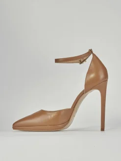 Décolleté tacco 11cm pelle marrone