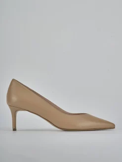 Décolleté tacco 5cm pelle marrone