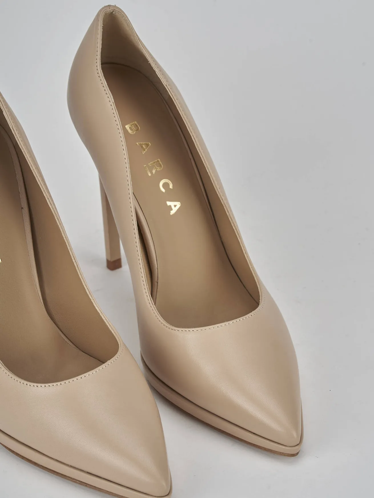 Décolleté tacco 11cm pelle marrone