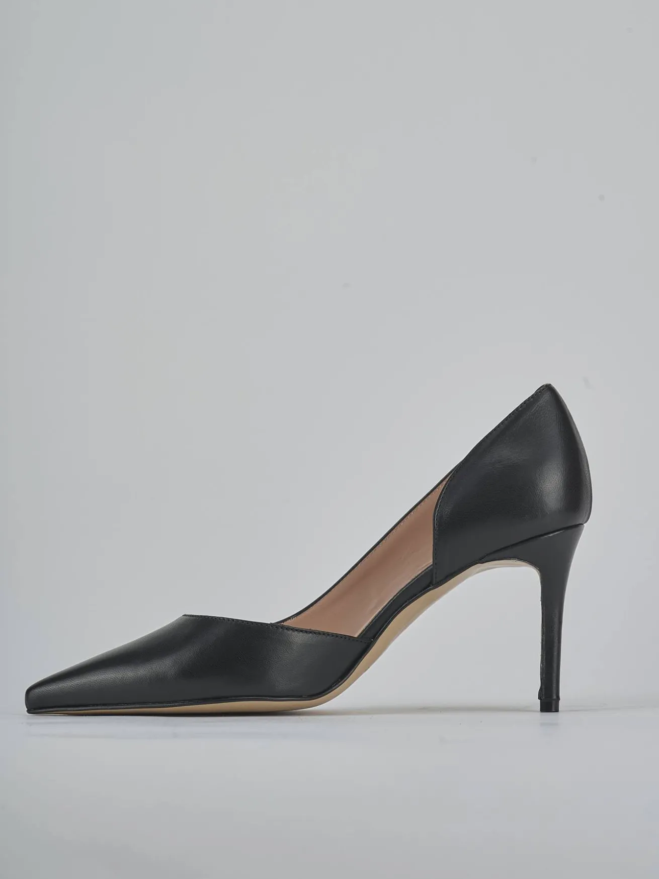 Décolleté tacco 8cm pelle nero