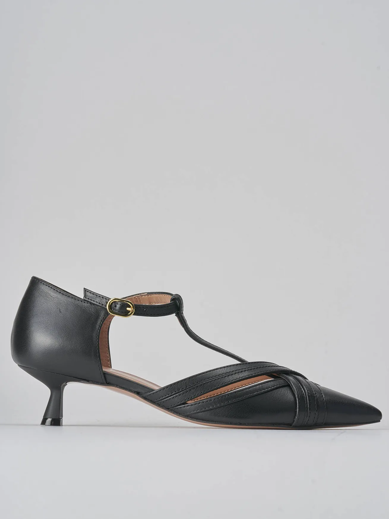 Décolleté tacco 5cm pelle nero