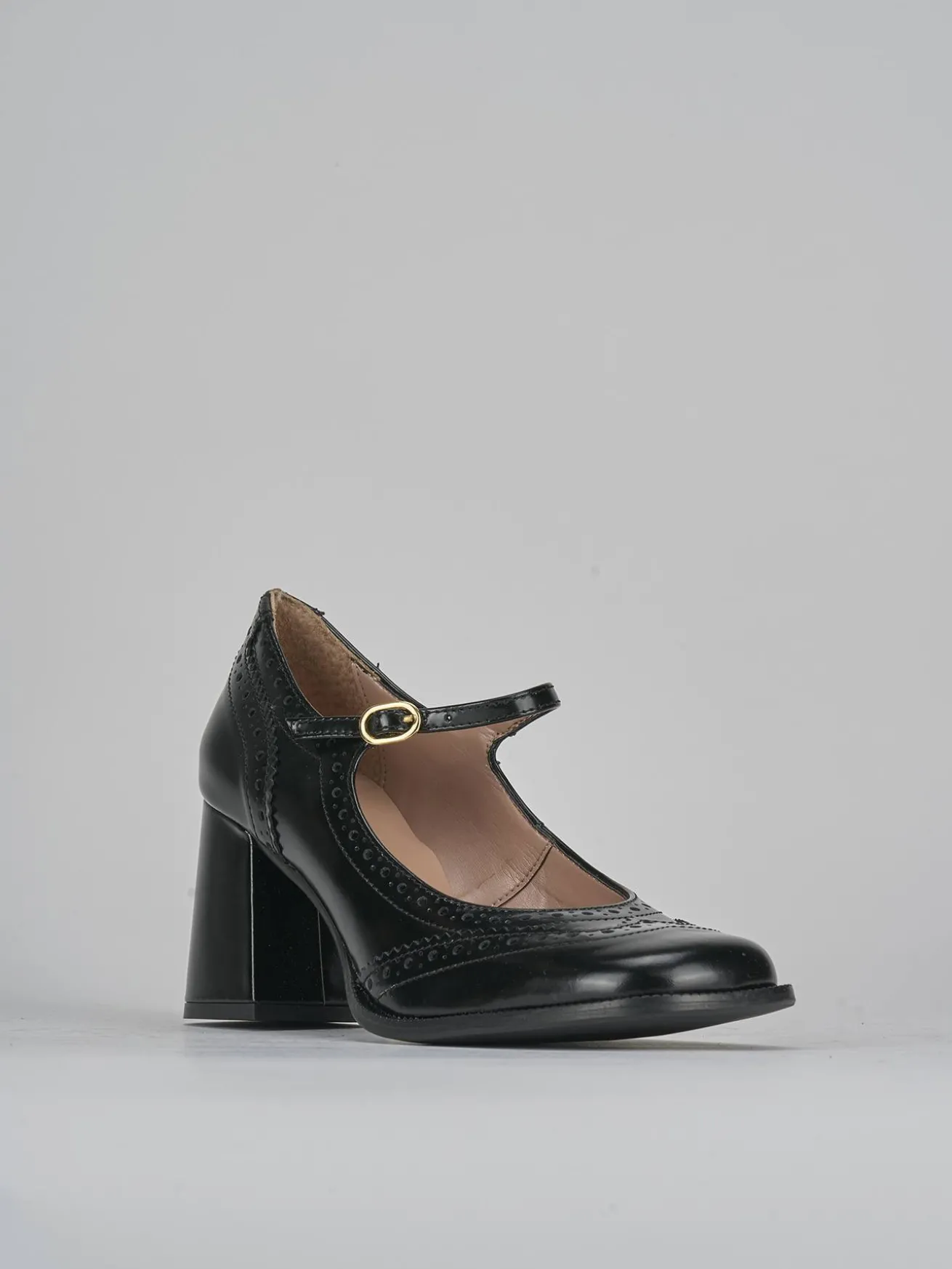 Décolleté tacco 8cm pelle nero