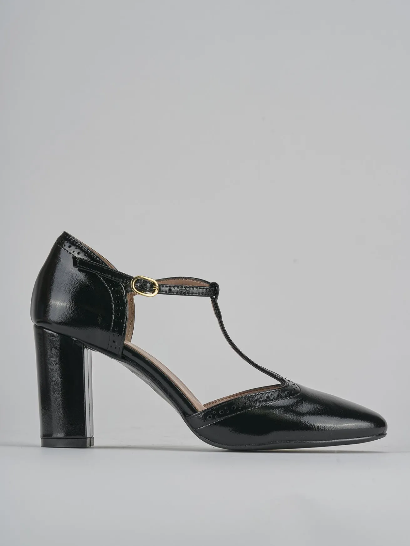 Décolleté tacco 8cm pelle nero