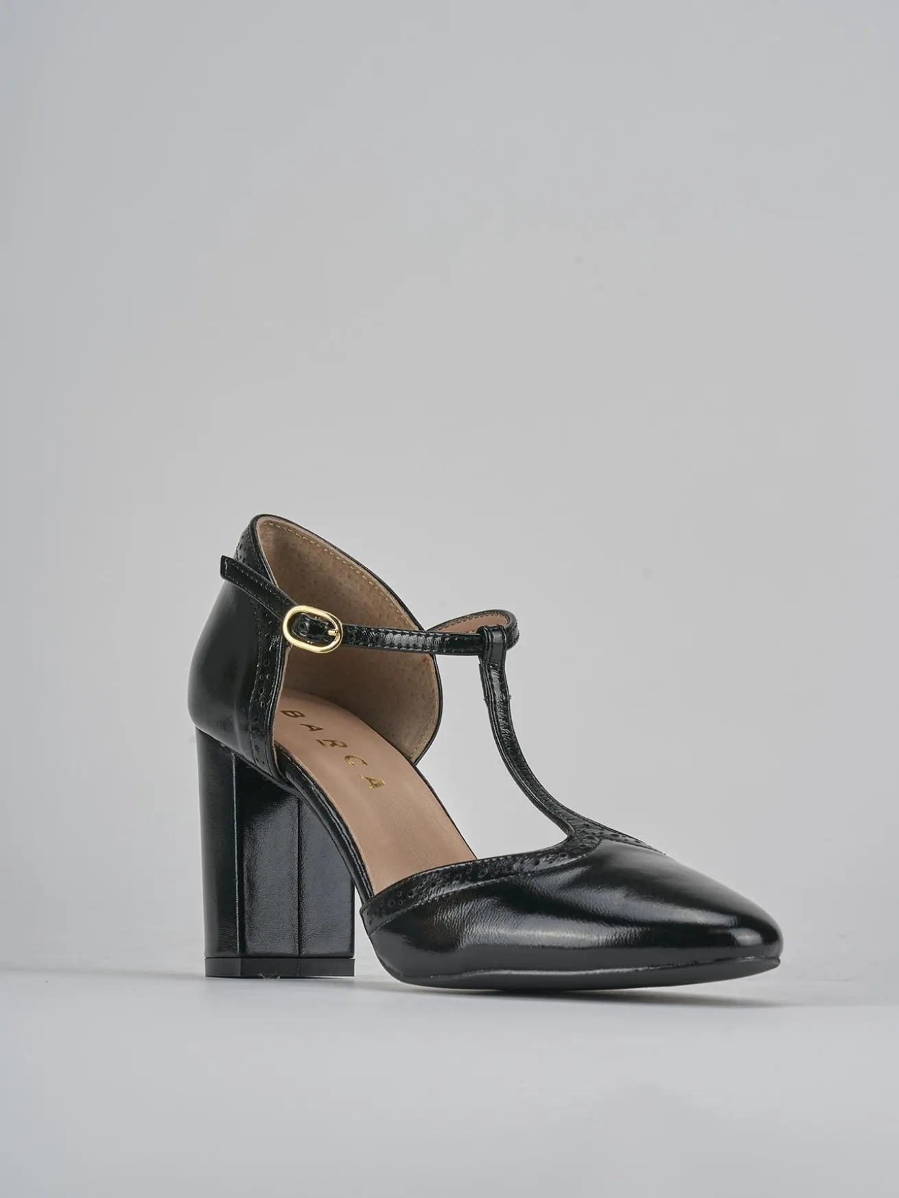 Décolleté tacco 8cm pelle nero