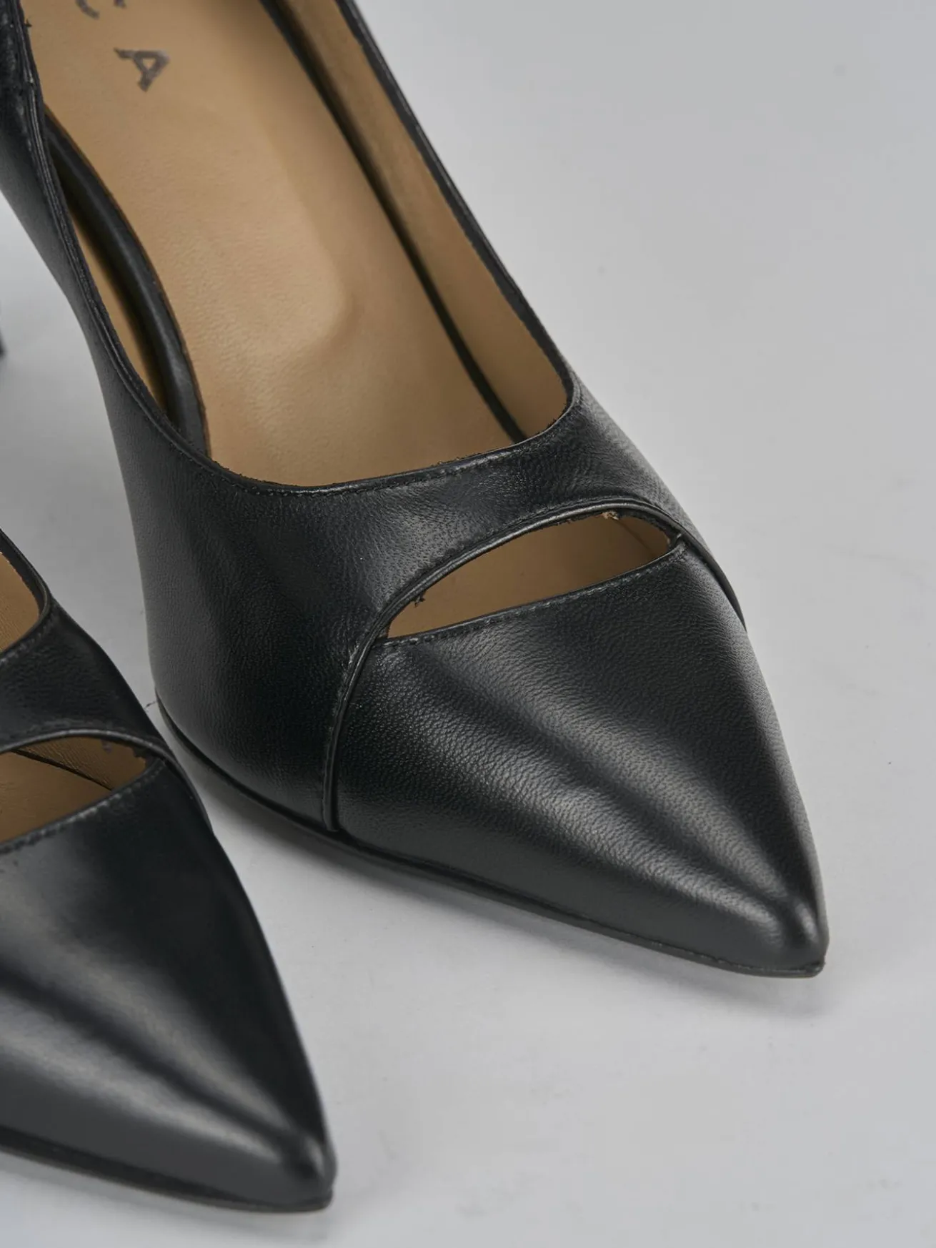 Décolleté tacco 7cm pelle nero