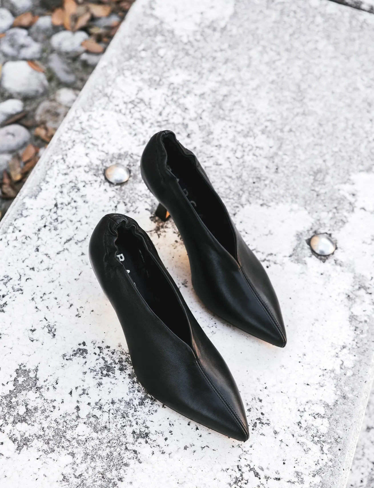 Décolleté tacco 7cm pelle nero