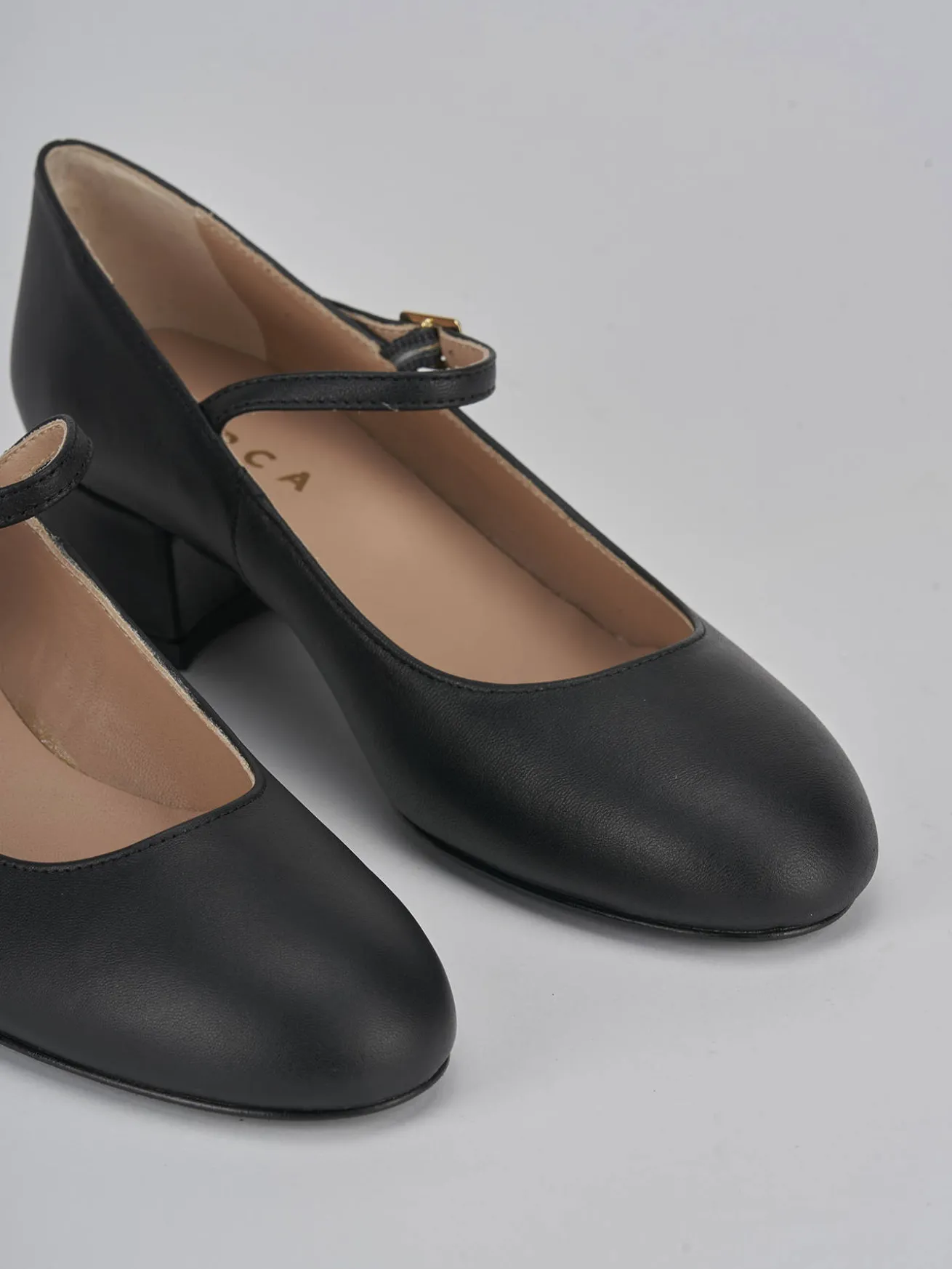 Décolleté tacco 4cm pelle nero