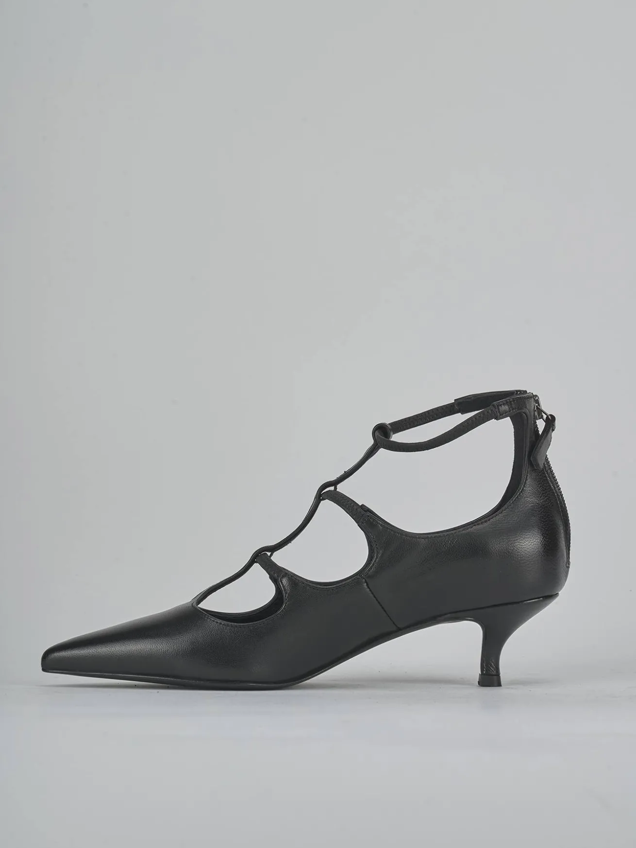 Décolleté tacco 5cm pelle nero