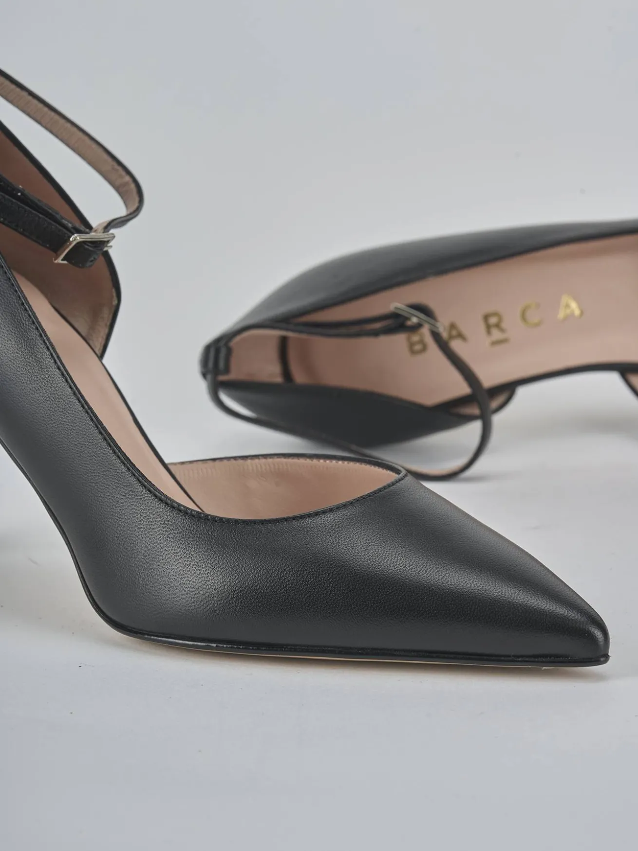 Décolleté tacco 7cm pelle nero