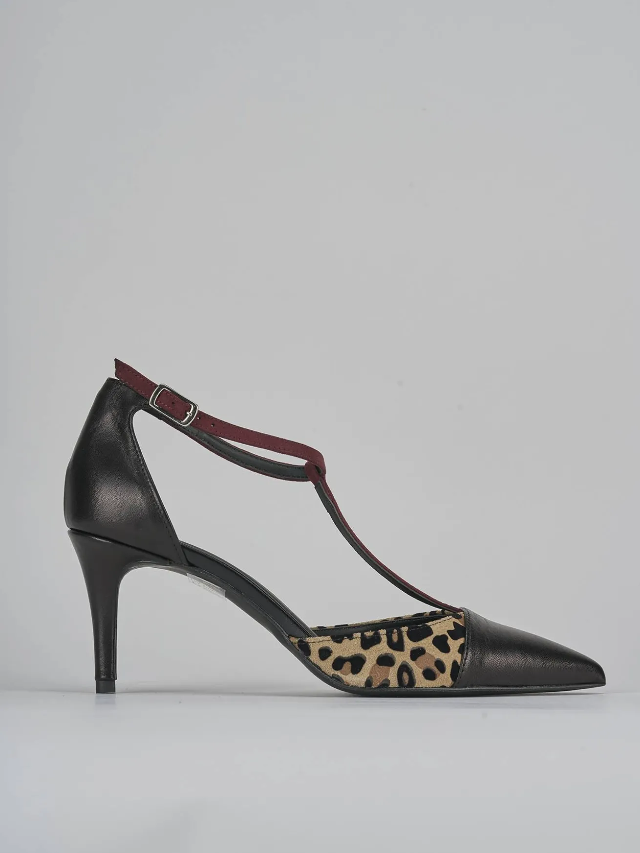 Décolleté tacco 7cm pelle nero