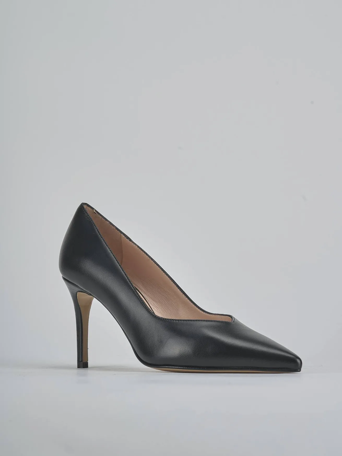 Décolleté tacco 7cm pelle nero