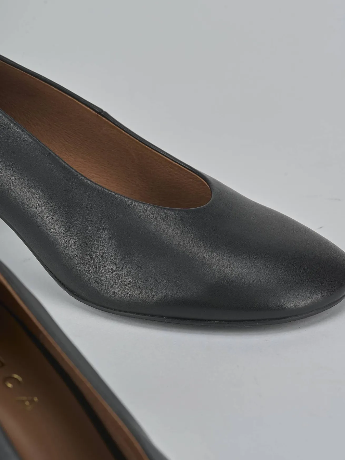 Décolleté tacco 6cm pelle nero